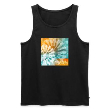 Tie-Dye des îles Baléares - Débardeur bio Premium Homme - noir - Devant - Michal (187cm)