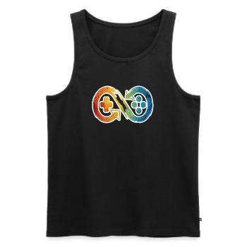 Invinity Kontroller - Männer Premium Bio Tank Top - Schwarz - Vorne - Michal (187cm)