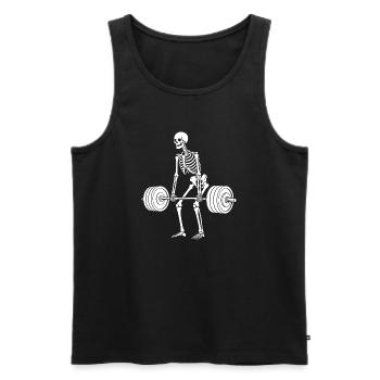 Skeleton weight lifting - Men's Premium Organic Tank Top - black - Front - Michal (187cm)