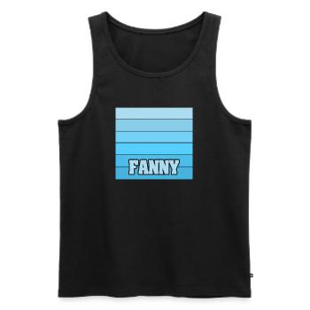 Girl's name Fanny - Men's Premium Organic Tank Top - black - Front - Michal (187cm)