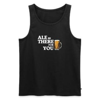 Ale Be There For You - Bière Humour - Débardeur bio Premium Homme - noir - Devant - Michal (187cm)