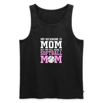 Softball Mutter Softball Mama - Männer Premium Bio Tank Top - Schwarz - Vorne - Michal (187cm)