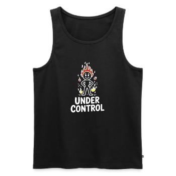 Under Control Fire Figure - Men's Premium Organic Tank Top - black - Front - Michal (187cm)