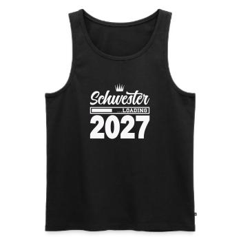 Schwester Loading 2027 - Männer Premium Bio Tank Top - Schwarz - Vorne - Michal (187cm)