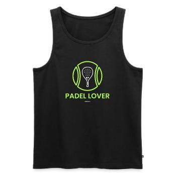 Padel Lover - Men's Premium Organic Tank Top - black - Front - Michal (187cm)