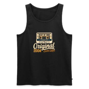 Original 2004 Vintage - 2004 Birthday Gift - Men's Premium Organic Tank Top - black - Front - Michal (187cm)