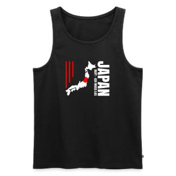Emigrate to Japan - Men's Premium Organic Tank Top - black - Front - Michal (187cm)