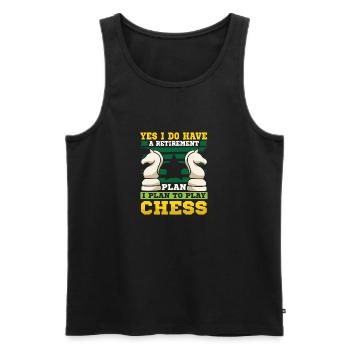 Chess Chess Player Chessboard - Men's Premium Organic Tank Top - black - Front - Michal (187cm)