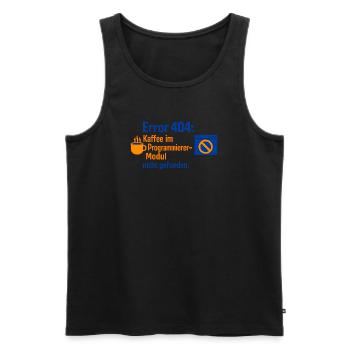 Error 404: Kaffee im Modul nicht gefunden - Männer Premium Bio Tank Top - Schwarz - Vorne - Michal (187cm)