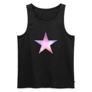 Stern - Männer Premium Bio Tank Top - Schwarz - Vorne - Michal (187cm)