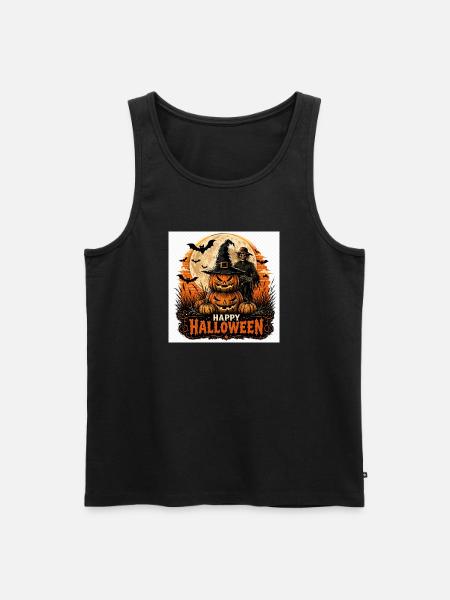Halloween Night Pumpkins - Men's Premium Organic Tank Top - black