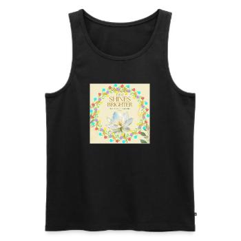 Blütenring Glanz des Lichts - Männer Premium Bio Tank Top - Schwarz - Vorne - Michal (187cm)