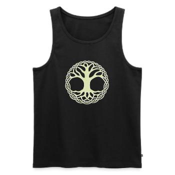 Cercle celtique de l’Arbre de Vie - Débardeur bio Premium Homme - noir - Devant - Michal (187cm)
