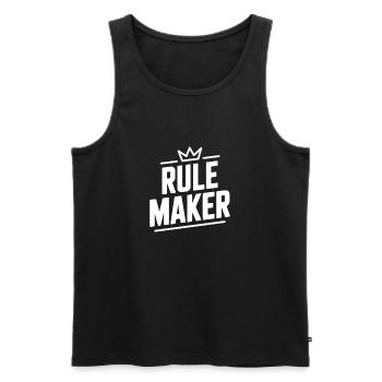 Créateur de règles - Débardeur bio Premium Homme - noir - Devant - Michal (187cm)