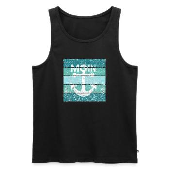 Moin Anker Rétro - Débardeur bio Premium Homme - noir - Devant - Michal (187cm)