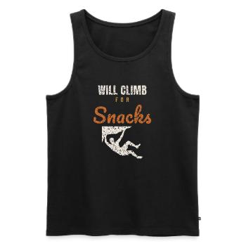 Will Climb For Snacks - Débardeur bio Premium Homme - noir - Devant - Michal (187cm)