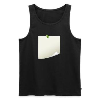 Post-it Zettel - Männer Premium Bio Tank Top - Schwarz - Vorne - Michal (187cm)