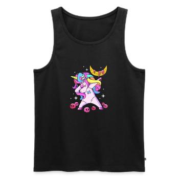 Pastell Gothic - Männer Premium Bio Tank Top - Schwarz - Vorne - Michal (187cm)