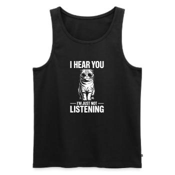 Schottische Faltohrkatze Scottish Fold Geschenk - Männer Premium Bio Tank Top - Schwarz - Vorne - Michal (187cm)