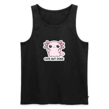 Diction du Dragon Chibi Rose - Débardeur bio Premium Homme - noir - Devant - Michal (187cm)