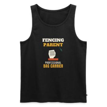 Porte-bébé professionnel pour parents Funny Fenc - Débardeur bio Premium Homme - noir - Devant - Michal (187cm)