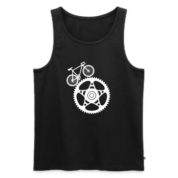 Art du matériel et du vélo - Débardeur bio Premium Homme - noir - Devant - Michal (187cm)