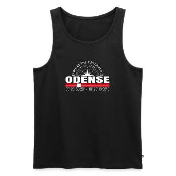 Odense - Männer Premium Bio Tank Top - Schwarz - Vorne - Michal (187cm)