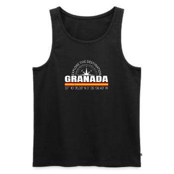 Grenade - Débardeur bio Premium Homme - noir - Devant - Michal (187cm)