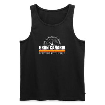 Gran Canaria - Männer Premium Bio Tank Top - Schwarz - Vorne - Michal (187cm)