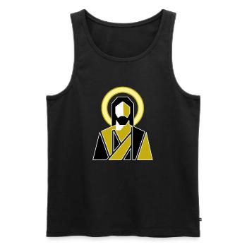 Jésus moderne - Débardeur bio Premium Homme - noir - Devant - Michal (187cm)