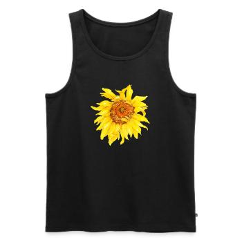 tournesol - Débardeur bio Premium Homme - noir - Devant - Michal (187cm)