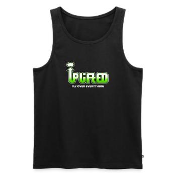 Uplifted - Fly Over Everything - Men's Premium Organic Tank Top - black - Front - Michal (187cm)