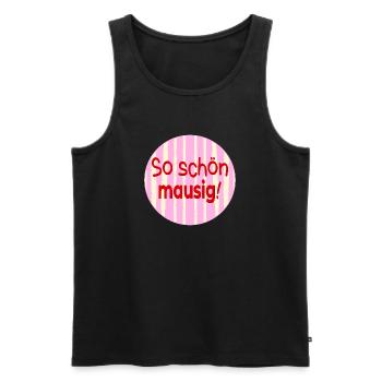 SO SCHÖN MAUS - Männer Premium Bio Tank Top - Schwarz - Vorne - Michal (187cm)