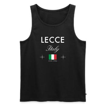 Lecce, Italie, coordonne un souvenir de voyage - Débardeur bio Premium Homme - noir - Devant - Michal (187cm)