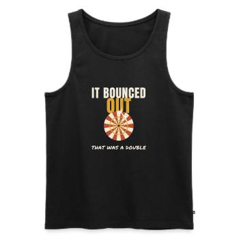 Darts It Bounced Out That Was A Double Funny Dart - Men's Premium Organic Tank Top - black - Front - Michal (187cm)