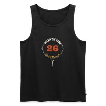 Darts Vingt-six Encore Bed And Breakfast Funny Dar - Débardeur bio Premium Homme - noir - Devant - Michal (187cm)