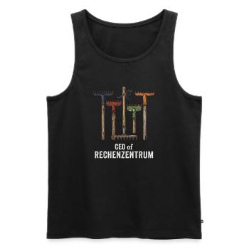 CEO of Rechenzentrum Leiter Programmierer - Männer Premium Bio Tank Top - Schwarz - Vorne - Michal (187cm)