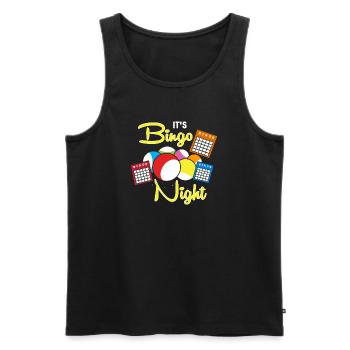 Bingo - Männer Premium Bio Tank Top - Schwarz - Vorne - Michal (187cm)