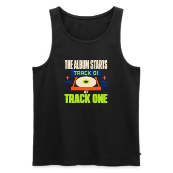 Cd-sammler Kompaktplatte Physisches Medium - Männer Premium Bio Tank Top - Schwarz - Vorne - Michal (187cm)