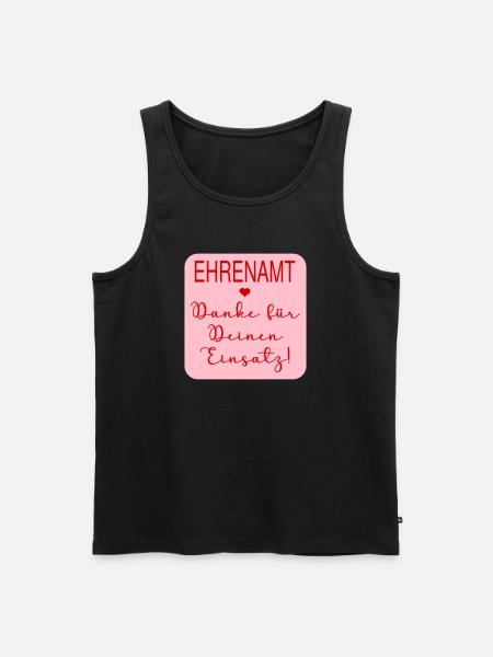 Danke Einsatz Ehrenamt - Männer Premium Bio Tank Top - Schwarz