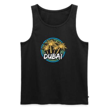 Ferien Dubai - Männer Premium Bio Tank Top - Schwarz - Vorne - Michal (187cm)