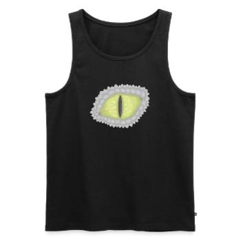 Drachenauge - Männer Premium Bio Tank Top - Schwarz - Vorne - Michal (187cm)