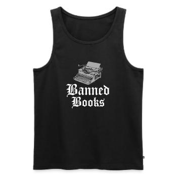 Verbotene Bücher Schreibmaschinen-Tee - Männer Premium Bio Tank Top - Schwarz - Vorne - Michal (187cm)
