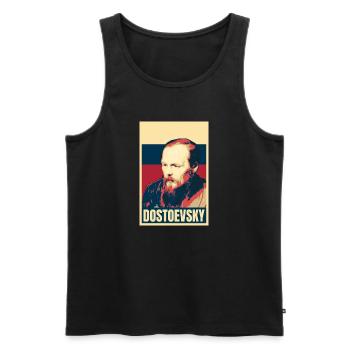 Fjodor Dostojewski Russischer Schriftsteller-Klassiker - Männer Premium Bio Tank Top - Schwarz - Vorne - Michal (187cm)