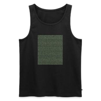 2399 Ziffern von Pi - Männer Premium Bio Tank Top - Schwarz - Vorne - Michal (187cm)