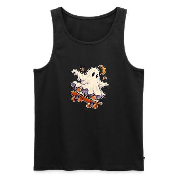 Skateboard Sprite - Männer Premium Bio Tank Top - Schwarz - Vorne - Michal (187cm)