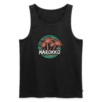 Ferien Marokko - Männer Premium Bio Tank Top - Schwarz - Vorne - Michal (187cm)