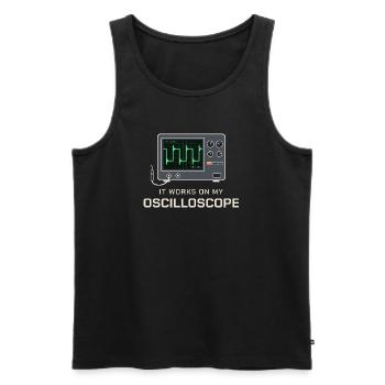 Es funktioniert an meinem Oszilloskop - Männer Premium Bio Tank Top - Schwarz - Vorne - Michal (187cm)