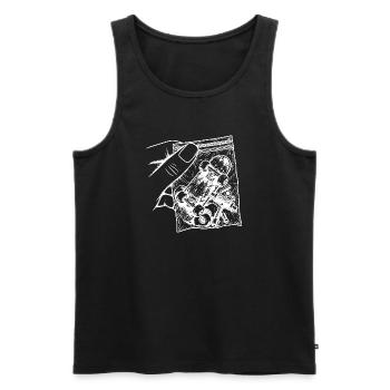 Addiction Skateboard – Skate-Beutel-Skateboard-Tool - Männer Premium Bio Tank Top - Schwarz - Vorne - Michal (187cm)