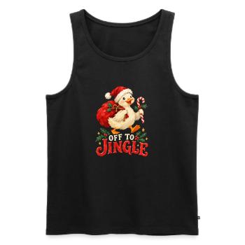 Jingle Duck Weihnachtsfreude - Männer Premium Bio Tank Top - Schwarz - Vorne - Michal (187cm)